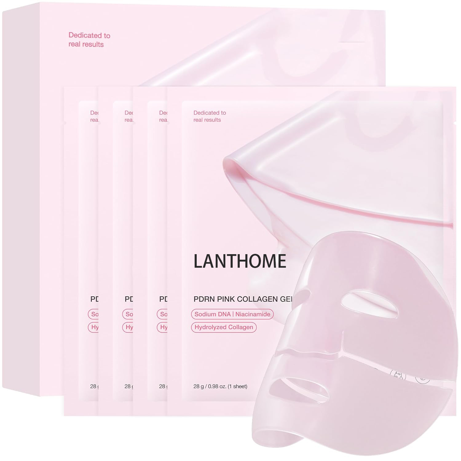 Custom Hala Vegan Korean Skincare Salmon DNA PDRN Pink Collagen Jelly Gel Facial Mask Sheet Hydrating Overnight Face Mask