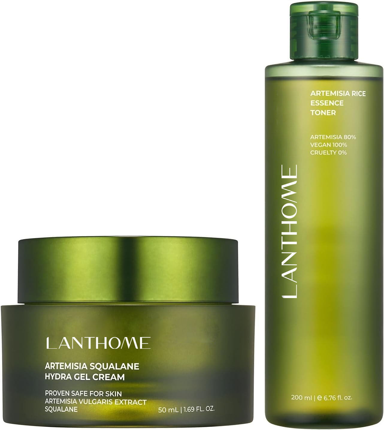 Customized Logo Squalane Artemisia Cream Mugwort Rice Essence Skin Care Set Herbal Natural Skin Care Set