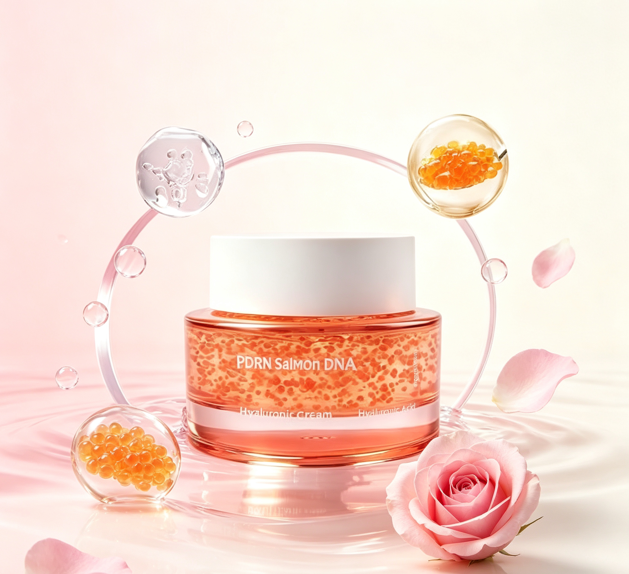 OEM Salmon DNA PDRN Collagen Jelly Capsule Cream Anti Wrinkle Hydration Firming Facial Creams for Korean Skincare Products