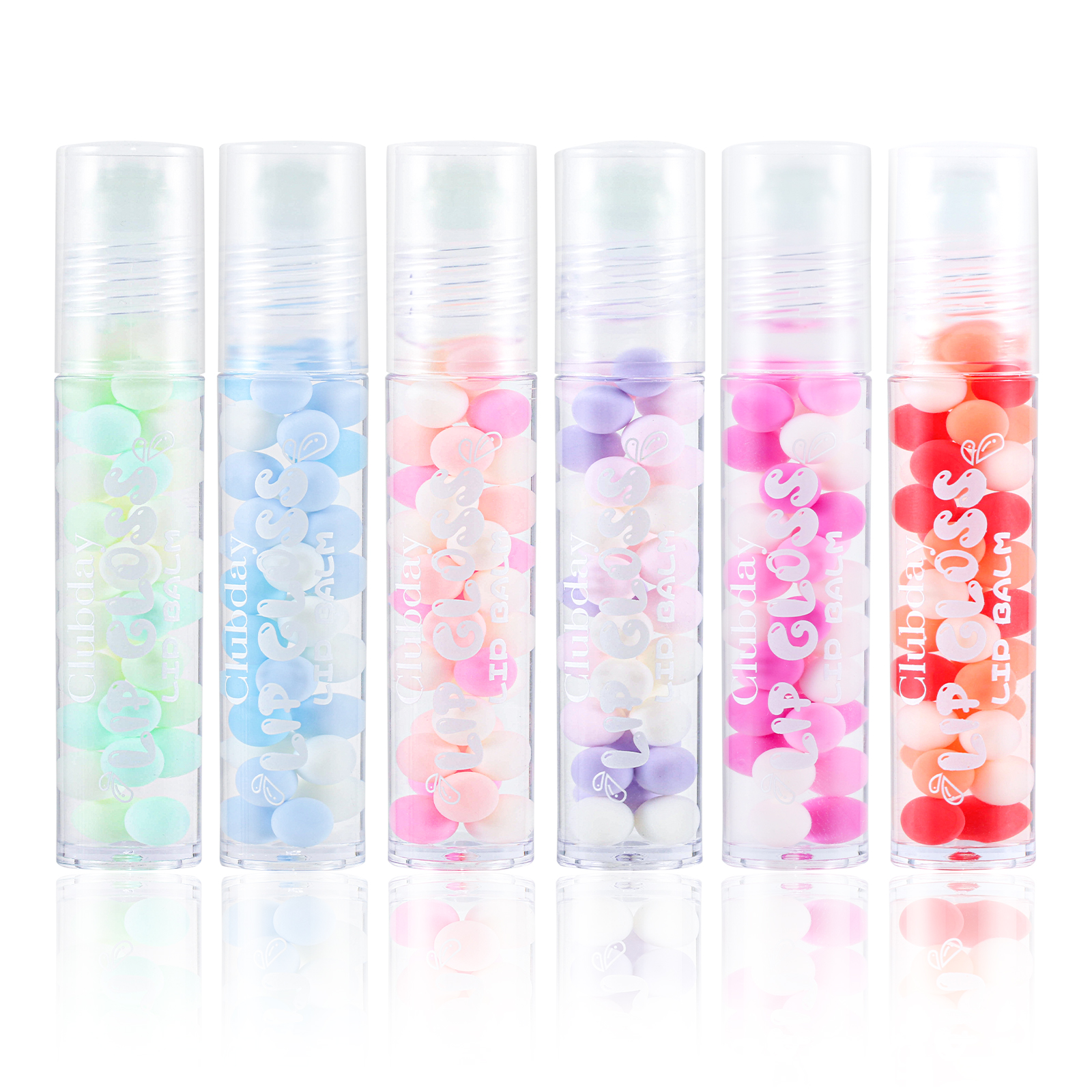 Catalog reference showing a roll-on pearl lip oil product presentation